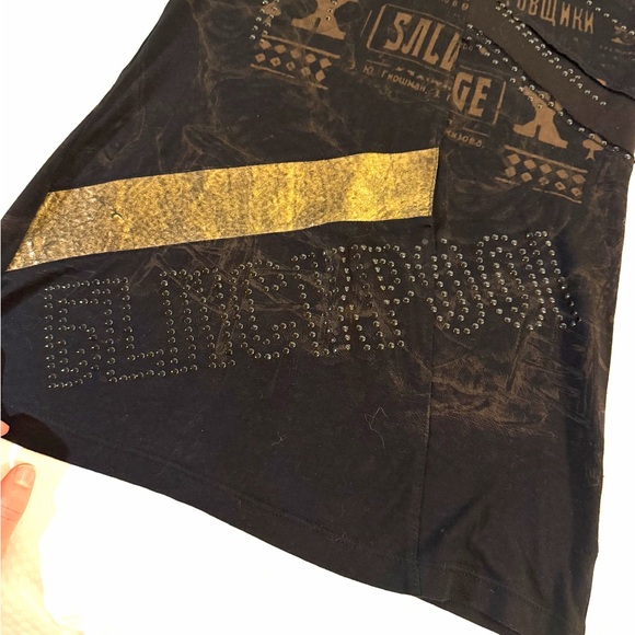 Vintage Salvage BlackPool Black Logo Mini Dress Rare Y2K  X-Small - Picture 3 of 6